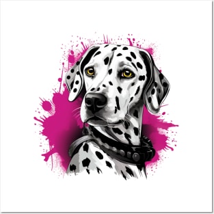 Dalmatian with a splash of color Posters and Art